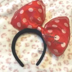 ミニー 水玉模様 カチューシャ　ディズニーランド　ディズニーシー