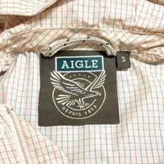AIGLE アノラックパーカー チェック柄 ベージュ Sのサムネイル