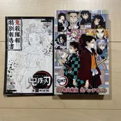 鬼滅の刃22巻同梱版　缶バッチセット　と　鬼殺隊報特別報告書