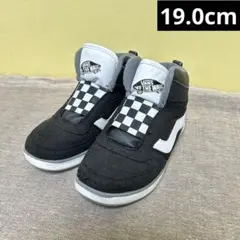 【VANS】 チェック柄 ハイカットスニーカー 19.0cm