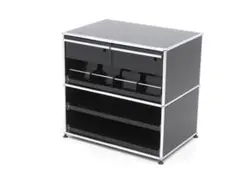 美品　usmハラー　1列2段　収納　キャビネット　サイドボード　モダン　高級