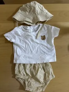 ベビーギャップ　クマTシャツ・ショートパンツ・帽子セット