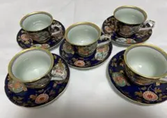 美品】中山陶器 黒釉桃花紋様 5客セット - メルカリ