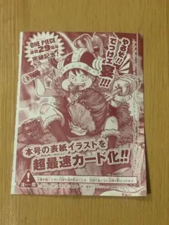 ONE PIECE 連載29周年突破記念 ルフィ 付録カード | Mercari