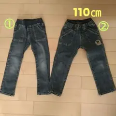 ミキハウスDOUBLE.B ジーンズ２枚