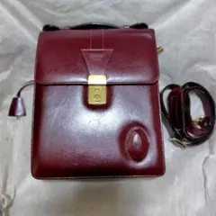 Cartier ショルダーバッグ ボルドー レザーのサムネイル