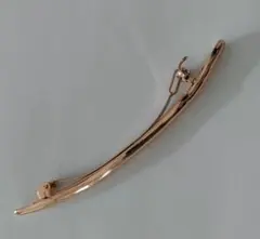 フランス製金具CLIP PARIS　シンプルなゴールド細身バレッタ