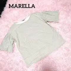 夏物！期間限定最終価格 MARELLA ボーダー柄 半袖シャツ SizeMのサムネイル