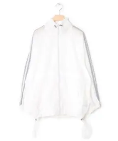 【新品タグ付き】w closet 袖ラインナイロンジャケット ホワイト フリーのサムネイル
