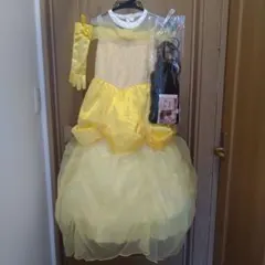 130cm ビビディバビディブティック　ベル　コスチューム 手袋、ウィッグつき