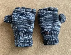 ニット 毛糸 手袋 ミトン ボタン付き 未使用品