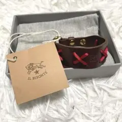 【新品未使用】IL BISONTE イルビゾンテ　レザー ブレスレット ブラウンのサムネイル