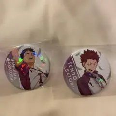 ハイキュー　白鳥沢学園　牛島若利　天童覚　缶バッジ
