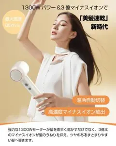 ヘアドライヤー 速乾 大風量 1300W 髪質改善 ヘアケア 美髪 ギフト