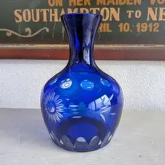 KAGAMI クリスタル 江戸切子 フラワーベース 花瓶 美品 フラワー