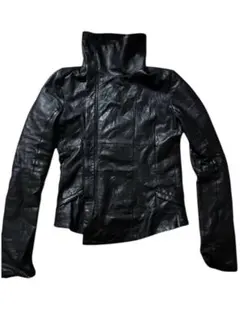 archive ハイネックレザージャケット 変形 y2k ekam系 archive 山羊革 leather jacket 変形 y2k ekam系 - メルカリ