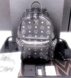 MCM 黒 リュック mcm リュック 黒 S ブラック - メルカリ