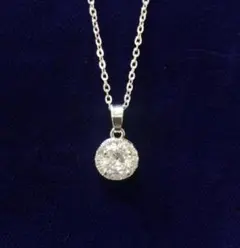 N-9.キュービックジルコニアネックレス　シルバー　CZダイヤ　アレルギー対応