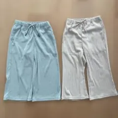 GU リブワイドパンツ 110