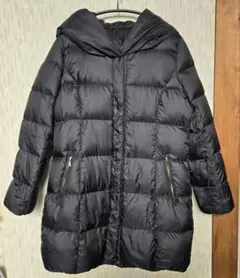 フード付き　ダウンコート　ブラック　11AR