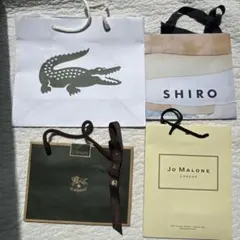 ショップ袋4点セット LACOSTE, SHIRO他