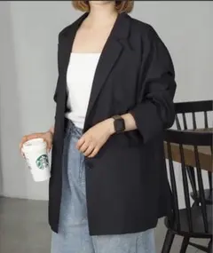 お値引き可✨オーバーサイズ　テーラードジャケット　ブラック