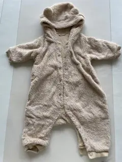 UNIQLO BABY くま耳 フリース カバーオール 70cmのサムネイル