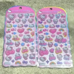 新品 コットンパフィーシール キティ ピンク 2個セット