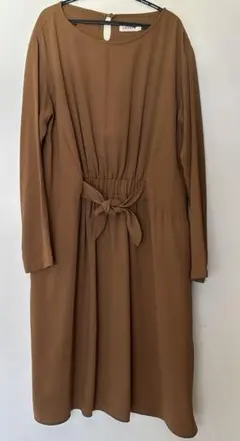 LEPSIM ブラウン 長袖ワンピース　Lサイズ