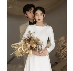 【新品未使用】ウェディングドレス　エンパイアライン