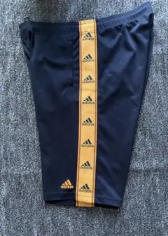 アディダスハーフパンツ(ネイビー／オレンジ)