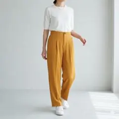 cepo【M】テーパード イージーパンツ ウエストゴム ストレッチ カジュアル