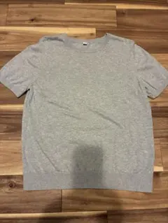 ✨美品✨UNIQLO半袖ニット グレー