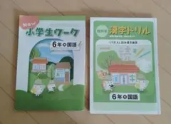 小学生６年生国語ワーク・漢字ドリル　２冊セット