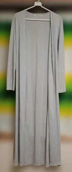 COMME CA DU MODE グレー ロングカーディガン