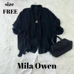 Mila Owen 長袖シャツ ブラック フリーサイズのサムネイル