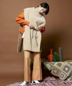 MaisonSpecial ムートンポンチョ　新品、タグ付き、バッグ付き