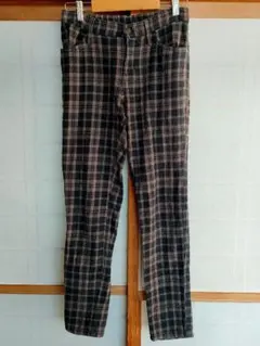 【最低価格】Heart Market　チェックパンツ　ブラック系　Sサイズ