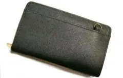 新品 ブラック お財布ポシェット 合革 男女兼用 斜めがけ財布 合革製