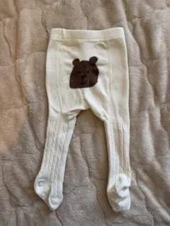 baby GAP くまタイツ　ホワイト0〜12month