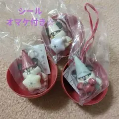 ディズニー　リルリンリン　カプセルトイ　3種セット　白　赤　水色