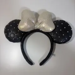 ディズニーカチューシャ 合皮×パールデザイン