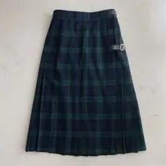 ヨークランド ラップスカート 巻きスカート タータンチェック柄 プリーツのサムネイル