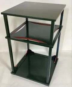 茶道具 立礼棚 立礼卓 】 末広棚 即中斎好写 椅子2客付 小川湖舟作