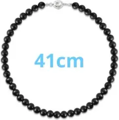 【KRKC】新品⭐️冠婚葬祭/プレゼントに❣️ブラックパールネックレス　8mm
