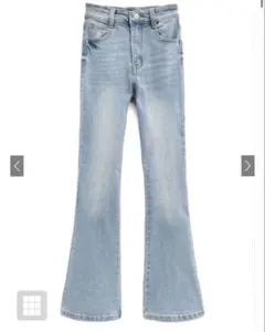 GRL ハイウエストフレアデニムパンツ[cu498]