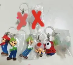 マリオ めじるしアクセサリー(マリオ、ルイージ×2、キノピオ、ヘイホー、ヨッシー