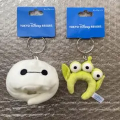 【2個セット】TDRベイマックス リトルグリーンメン キーチェーン キーホルダー