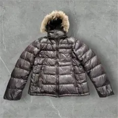 00s old uniqlo fur down jacket y2k 光沢