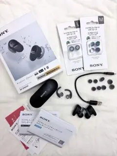 SONY WF-SP800N ワイヤレスイヤホン ブラック 付属品完備